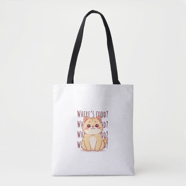 Tote Bag Hungry Ginger Cat  (Devant)