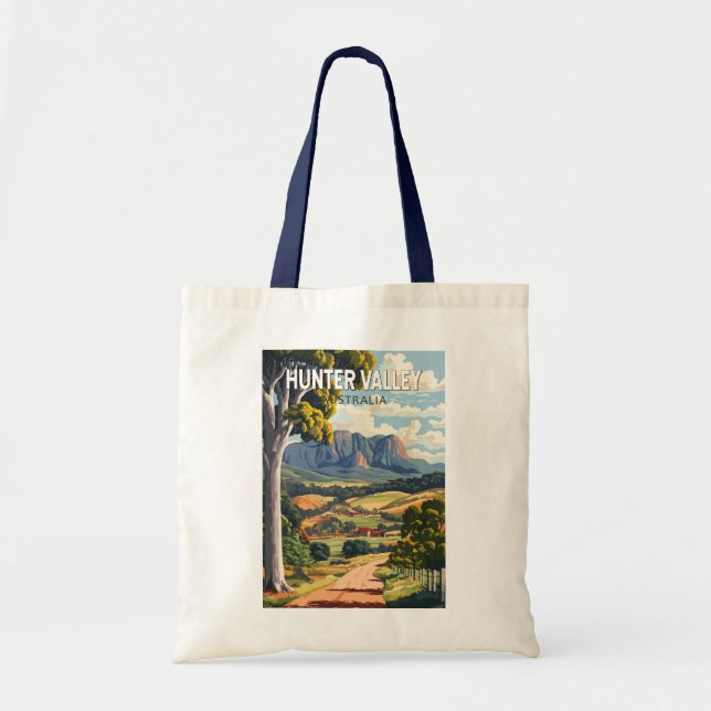 Tote Bag Hunter Valley Australia Travel Art Vintage (Devant)