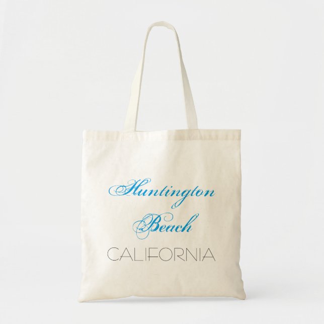 Tote Bag Huntington Beach CALIFORNIA drôle personnalisable (Devant)