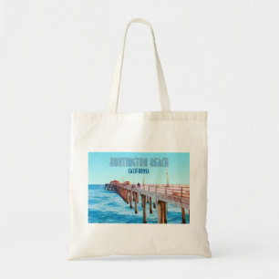 Tote Bag Huntington Beach Pier Californie Vintage