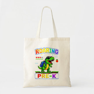Tote Bag Hurlement dans le dinosaure pré-K retour à l'école