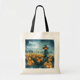 Tote Bag Hurlement de la récolte – Épouvantail sous la lune