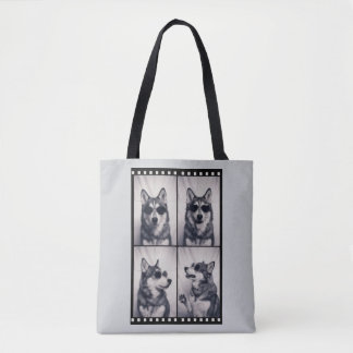 Tote Bag Husky Dog Portrait