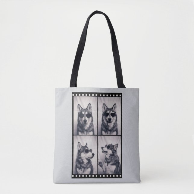 Tote Bag Husky Dog Portrait (Devant)
