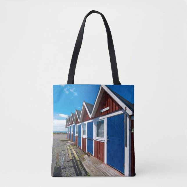 Tote Bag Huttes 3 de plage (Devant)