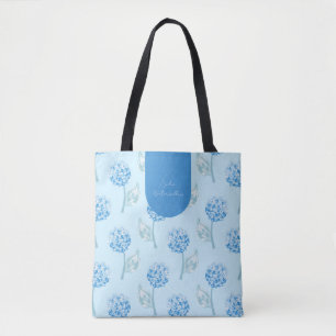 Tote Bag Hydrangea Grandmillennial sur mesure peint avec so