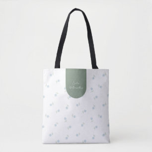 Tote Bag Hydrangea Personnalisable de Style Grandmillennial