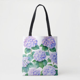 Tote Bag Hydrangeas Aquarelle Art Floral