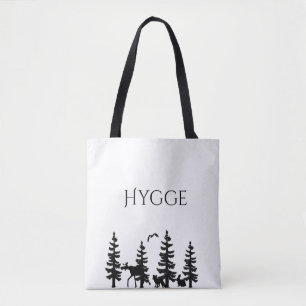 Tote Bag Hygge avec des dessins animés et des animaux en no