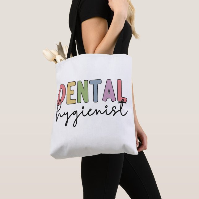 Tote Bag Hygiéniste dentaire RDH enregistré Dental (De près)