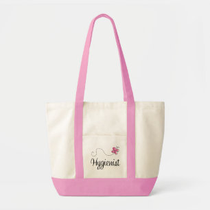 Tote Bag Hygiéniste rose mignon de papillon
