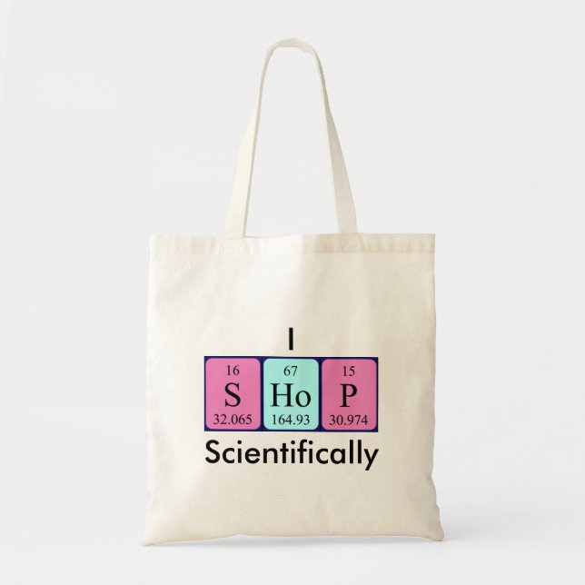 Tote Bag I Acheter scientifiquement périodique table mot sa (Devant)