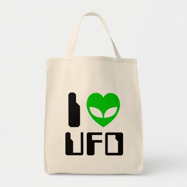 Tote Bag I Alien Heart UFO (Devant)