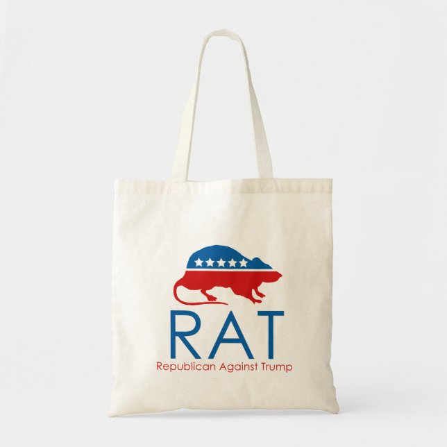 Tote Bag I am a R.A.T: Republican Against Trump (Devant)