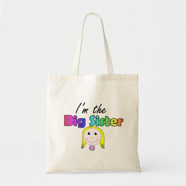 Tote Bag I am the big sister (Devant)