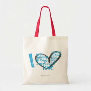 Tote Bag I Aqua de graffiti de coeur