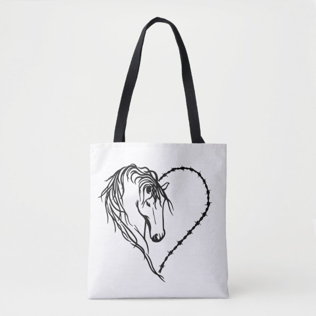 Tote Bag I chevaux de coeur (Devant)