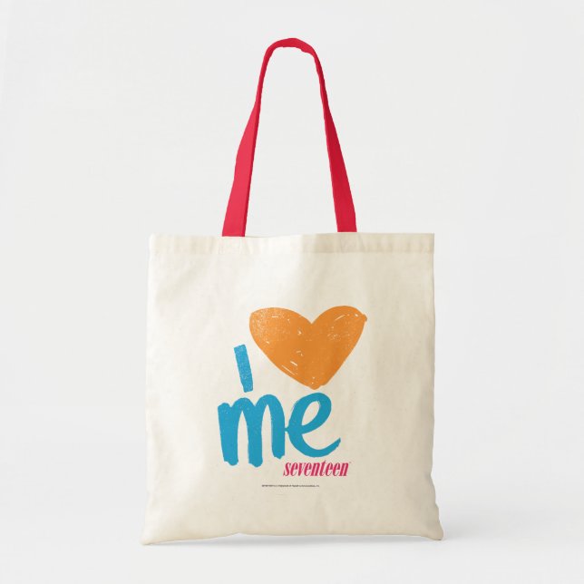 Tote Bag I coeur j'orange/Aqua (Devant)