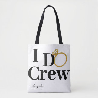 Tote Bag I DO CREW Classic Nom personnalisé Bridesmaid