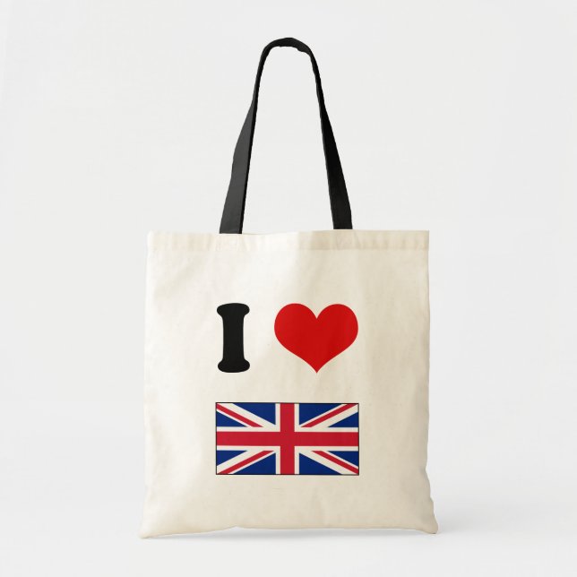 Tote Bag I drapeau BRITANNIQUE d'Union Jack d'amour de (Devant)
