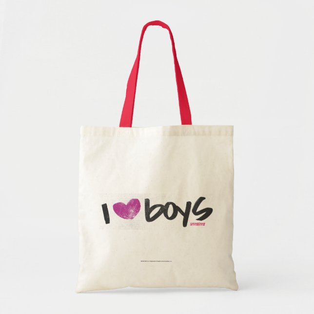 Tote Bag I garçons de coeur pourpres (Devant)