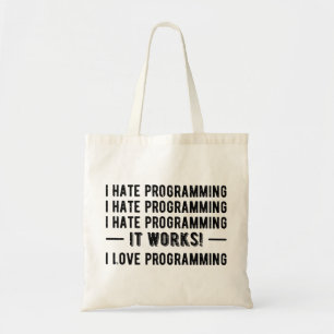Tote Bag I Hate Programmation - Drôle Programmeur II