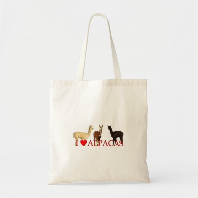Tote Bag I "Heart" Alpacas (Devant)
