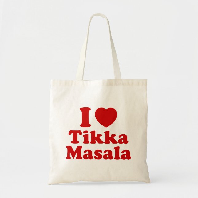 Tote Bag I Heart (Amour) Tikka Masala (Devant)