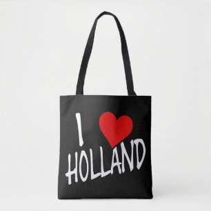 Tote Bag I Heart Holland en poids sur le bloc arrière