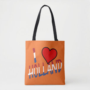 Tote Bag I Heart Holland superpose sur ou stcnt
