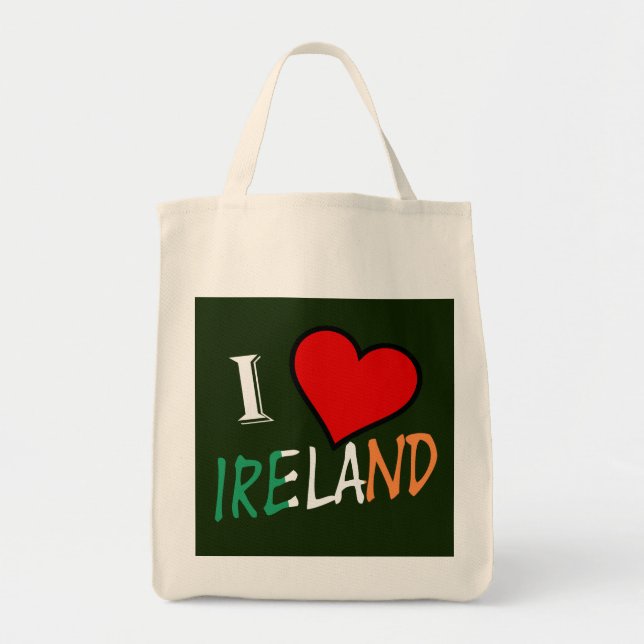 Tote Bag I Heart Ireland superposition gtcnt (Devant)