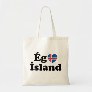 Tote Bag I Heart (Love) Islande [Ég Elska Ísland] Islandais