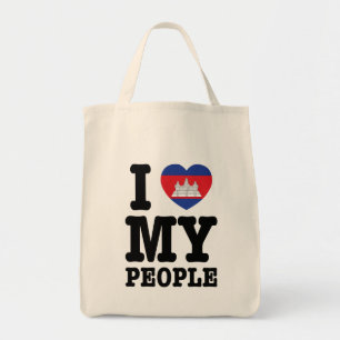 Tote Bag I Heart (Love) My Khmer People