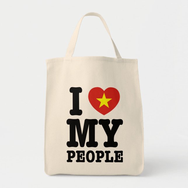 Tote Bag I Heart (Love) My Viet People (Devant)