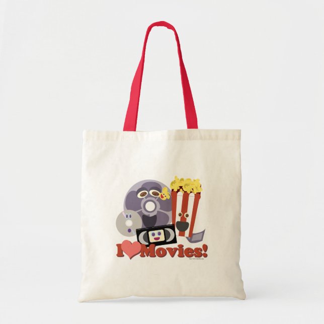 Tote Bag I Heart Movies ! (Devant)
