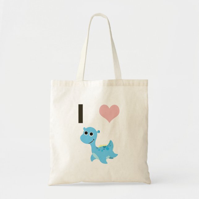 Tote Bag I Heart Nessie (Devant)