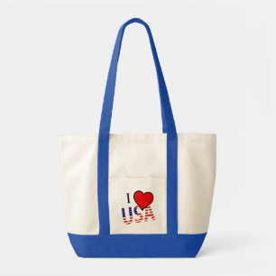 Tote Bag I Heart USA superposition d'élément