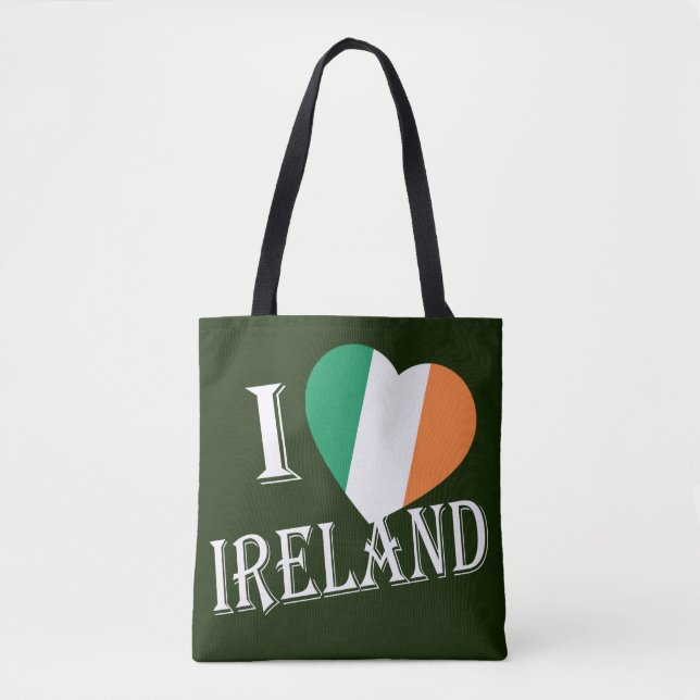 Tote Bag I Heartflag Irlande poids stcnt (Devant)
