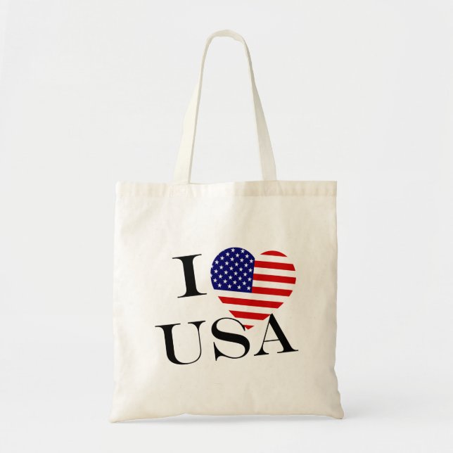 Tote Bag I Heartflag USA bk btcn (Devant)