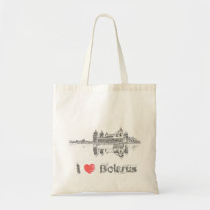 Tote Bag I Love Belarus Mir Castle Architecture М и р с к и