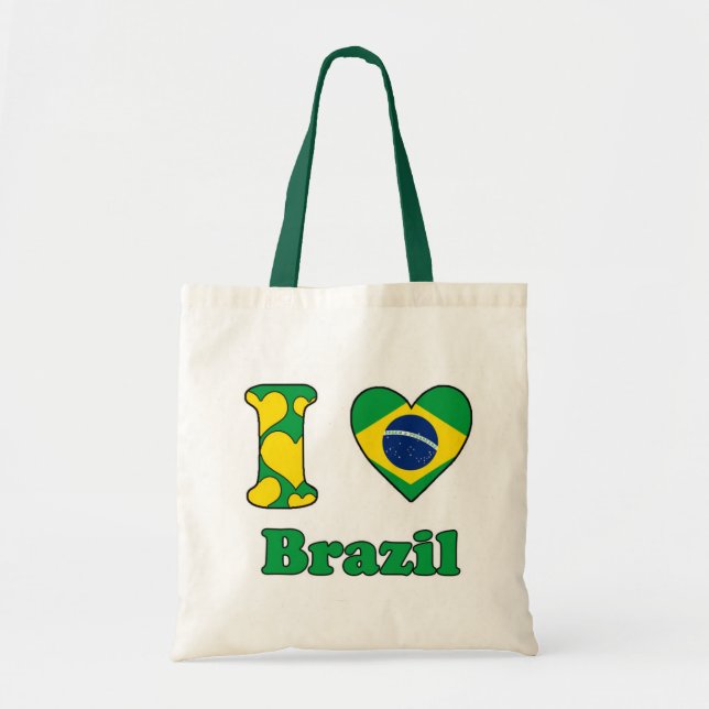 Tote Bag I love Brazil (Devant)