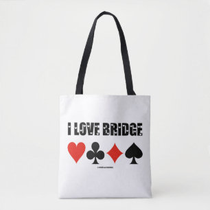 Tote Bag I Love Bridge Quatre Cartes Suit Bridge Attitude d