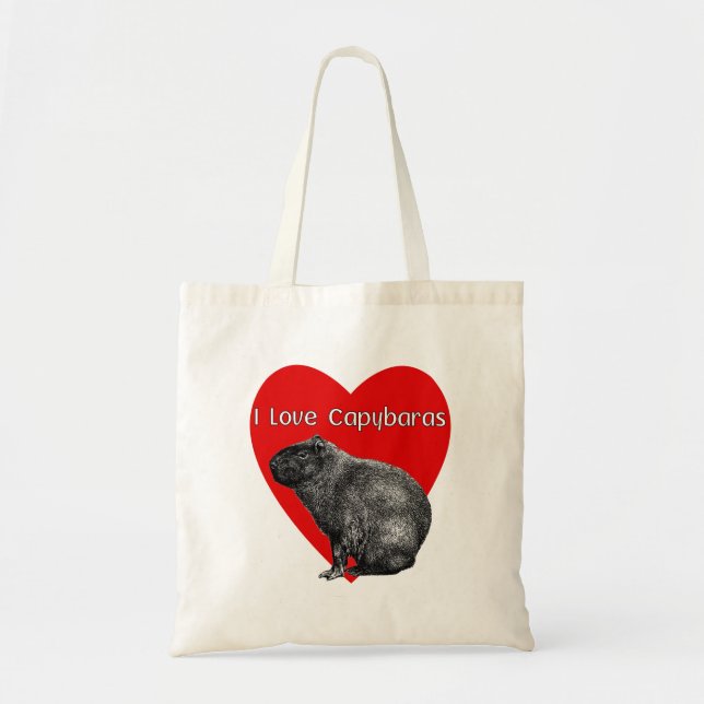 Tote Bag I Love Capybaras (Devant)