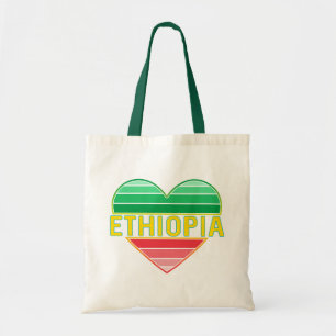 Tote Bag I Love Ethiopia, Ethiopian Heart