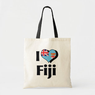 Tote Bag I Love Fiji Flag