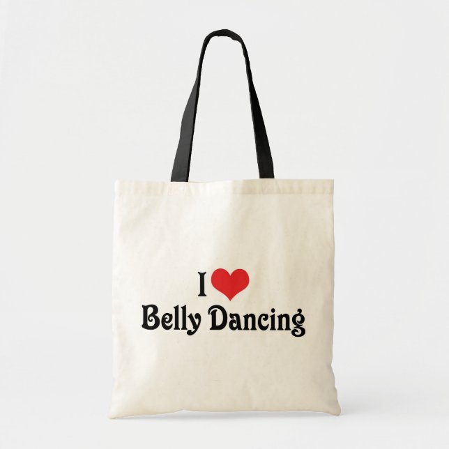 Tote Bag I Love Heart Belly Dancing (Devant)