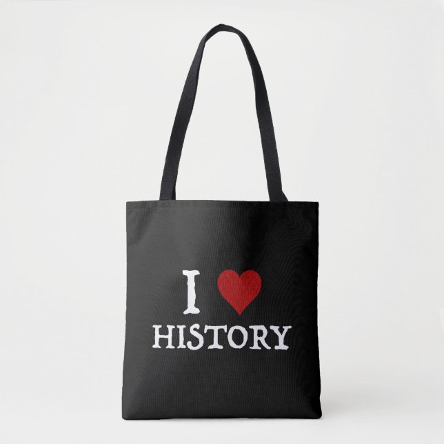 Tote Bag I Love (Heart) History (Devant)