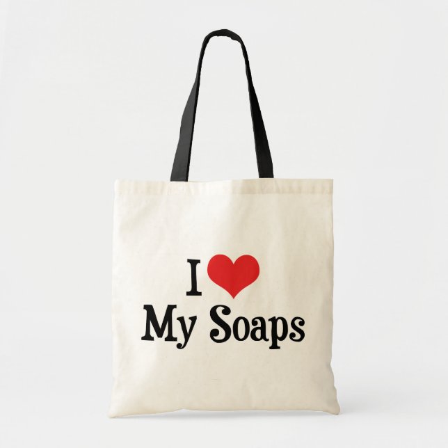 Tote Bag I Love Heart My Soaps - Soap Opera Lover (Devant)