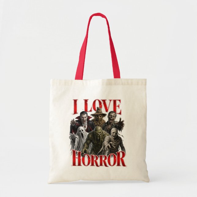 Tote Bag I Love Horror (Devant)