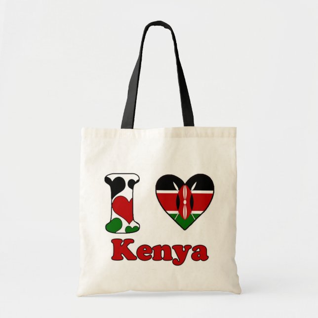 Tote Bag I love Kenya (Devant)